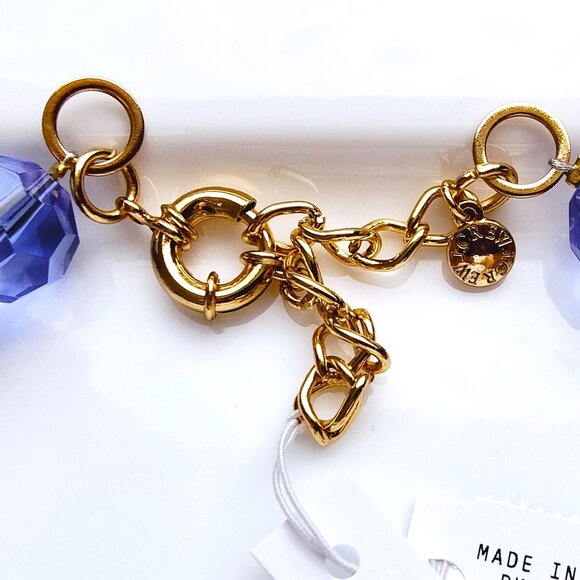 NWT J.CREW FACETED TEARDROP NECKLACE BLUE - Picture 15 of 16